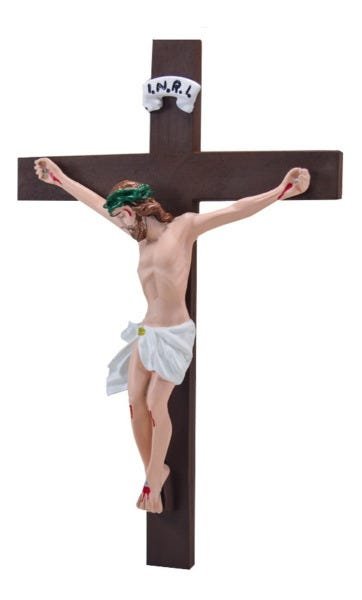 Imagem Crucifixo De Parede 39cm Inri Inquebrável