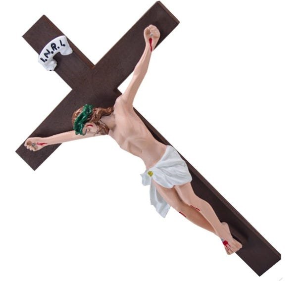Imagem Crucifixo De Parede 39cm Inri Inquebrável - 5