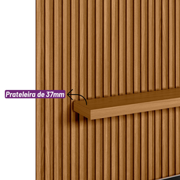 Painel Ripado Modular 180cm com Nicho Nature Off White Linea Brasil - 6