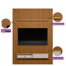 Painel Ripado Modular 180cm com Nicho Nature Off White Linea Brasil - 2