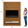 Painel Ripado Modular 180cm com Nicho Nature Off White Linea Brasil - 4