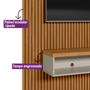 Ver imagem 5 de Painel Ripado Modular 180cm com Nicho Nature Off White Linea Brasil