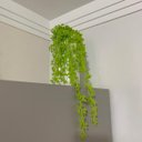 Ver imagem 3 de Vaso alto design moderno branco com planta artificial caída