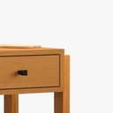 Ver imagem 4 de Mesa de Cabeceira 1661 Minimalista com Nicho e 1 Gaveta Nature Fosco