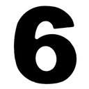 Ver imagem 1 de Número 6 em Acm Preto 125mm - 600-6 - Numeral