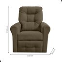 Ver imagem 3 de Poltrona Reclinável Brisa Alta Suede Encosto Cappuccino Matrix