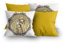 Ver imagem 1 de Kit 4 Capas Almofada Oxford Decorativa Estampada