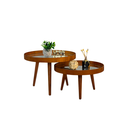 Ver imagem 3 de Mesa de Centro Espelhada Redonda Pé Palito Sala Estar:madeirado Tampos Espelhados