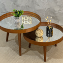 Ver imagem 4 de Mesa de Centro Espelhada Redonda Pé Palito Sala Estar:madeirado Tampos Espelhados