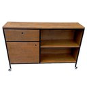 Ver imagem 7 de Buffet Aparador Modelo Industrial com 1 Gaveta, 1 Porta e 2 Prateleiras - Cores Preto e Imbuia