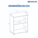 Ver imagem 5 de Balcão Multiuso Denver 2 Portas Mdp Branco Aramóveis
