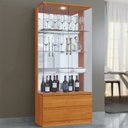 Ver imagem 1 de Cristaleira Lisboa 2 Portas 2 Gavetas Naturalle - Mavaular