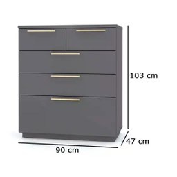 Gaveteiro Dubai - Cor Alaska - Vila Rica - 3