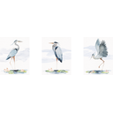 Ver imagem 4 de Tríptico - Quadros Decorativos Garça Aquarela Grande:Preto