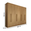 Ver imagem 4 de Guarda-roupa Casal Ele e Ela 8 Portas 4 Gavetas 8 Prateleiras Cinamomo - Panorama Móveis