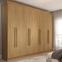 Ver imagem 1 de Guarda-roupa Casal Ele e Ela 8 Portas 4 Gavetas 8 Prateleiras Cinamomo - Panorama Móveis