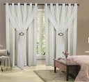Ver imagem 2 de Cortina Corta Luz 4,00M x 2,30M 100% Blackout com Voil Branco para Sala ou Quarto para Varão Simples