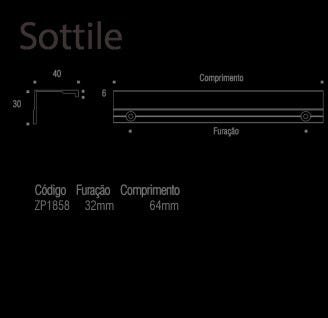 Puxador Sottile Zen 32mm Cromo ZP1858.54 - 2