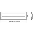 Ver imagem 2 de Puxador de Embutir 540 Cromado com Branco 288mm Renna