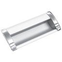 Ver imagem 1 de Puxador de Embutir 540 Cromado com Branco 288mm Renna
