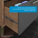 Ver imagem 6 de Armário de Cozinha com Balcão e Tampo 9 Portas 3 Gavetas Pérola 100% Mdf Vidro Reflecta Amêndoa/off