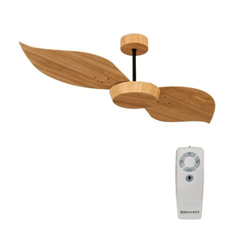 Ventilador de Teto com Controle Remoto Natuvent Flower no Light 2 Pás Madeira Freijó