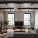 Ver imagem 3 de Ventilador de Teto com Controle Remoto Natuvent Flower no Light 2 Pás Madeira Freijó