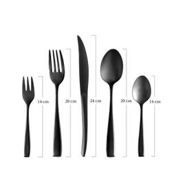 Faqueiro 30pç de Aço Inox Davos Preto Fosco Rojemac - 4