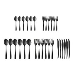 Faqueiro 30pç de Aço Inox Davos Preto Fosco Rojemac - 2