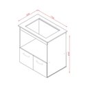 Ver mais imagens de Balcão para Cooktop Elisa 2 Portas com Espaço para Forno: Branco