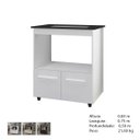 Ver imagem 5 de Balcão para Cooktop Elisa 2 Portas com Espaço para Forno: Branco