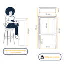 Ver imagem 2 de Kit 6 Banqueta Quadrada Preta para Balcão Ilha Cozinha Gourmet Bancada Piscina Bares Àrea de Lazer
