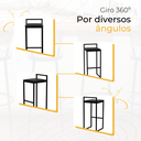 Ver imagem 5 de Kit 6 Banqueta Quadrada Preta para Balcão Ilha Cozinha Gourmet Bancada Piscina Bares Àrea de Lazer