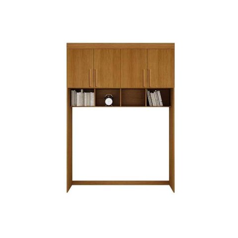 Armário Ponte Modulado Aéreo Casal Luna 4 Portas Cor Nature - Bianchi