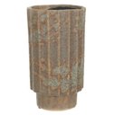 Ver imagem 1 de Vaso Ceramica Antigo 2 Tons 19cm Cinza Florarte Flor Arte
