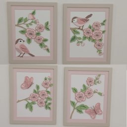 Quadro Coleção Bem-te-vi Borboleta de Lado - QDBT-01 BH BABY KIDS - 2