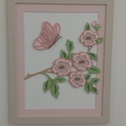 Quadro Coleção Bem-te-vi Borboleta de Lado - QDBT-01 BH BABY KIDS - 1