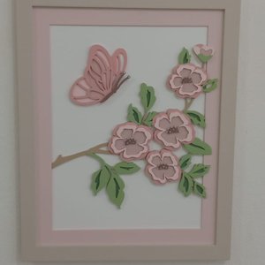 Quadro Coleção Bem-te-vi Borboleta de Lado - QDBT-01 BH BABY KIDS