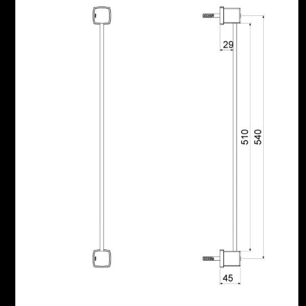 Toalheiro Linear Longo Block C38 CV Meber - 3