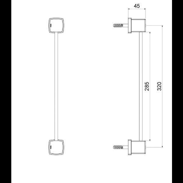 Toalheiro Linear Curto Block C38 CV Meber - 3