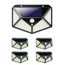 Ver imagem 1 de Luminária Energia Solar Kit com 5 Unidades Parede 100 LED Sensor Presença 3 Funções Lâmpada