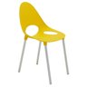 Cadeira Tramontina Elisa em Polipropileno Amarelo com Pernas de Alumínio Anodizado - 1