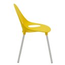 Ver imagem 3 de Cadeira Tramontina Elisa em Polipropileno Amarelo com Pernas de Alumínio Anodizado