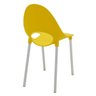 Cadeira Tramontina Elisa em Polipropileno Amarelo com Pernas de Alumínio Anodizado - 5