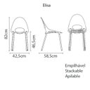 Ver imagem 7 de Cadeira Tramontina Elisa em Polipropileno Amarelo com Pernas de Alumínio Anodizado
