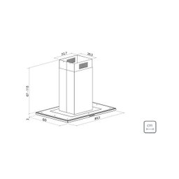 Coifa de Ilha Tramontina Slim Isla 90 em Aço Inox com Acabamento Scotch Brite 90 cm 220 V - 4