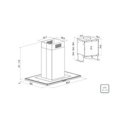 Coifa de Ilha Tramontina Slim Isla 90 Split em Aço Inox com Acabamento Scotch Brite 90 cm 220 V - 5 Coifa de Ilha Tramontina Slim Isla 90 Split em Aço Inox com Acabamento Scotch Brite 90 cm 220 V - 5