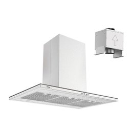 Coifa de Ilha Tramontina Slim Isla 90 Split em Aço Inox com Acabamento Scotch Brite 90 cm 220 V - 1 Coifa de Ilha Tramontina Slim Isla 90 Split em Aço Inox com Acabamento Scotch Brite 90 cm 220 V - 1