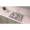 Ver imagem 2 de Cuba de Sobrepor em Aço Inox Tramontina Morgana 60 Fx Acetinado 68 X 48 Cm com Válvula Dosador de