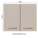 Ver imagem 3 de Armário Aéreo 80 Cm 2 Portas Rustic/crema Agata Madesa